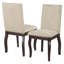Ensemble de 2 chaises de salle à manger rembourrées en bois avec tête de clou Fabirc
