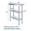Table de travail commerciale en acier inoxydable avec 2 tablettes, l 30 po x P 12 po-60901481
