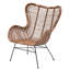 Cemlyn Metal and Natural Rattan Armchair
