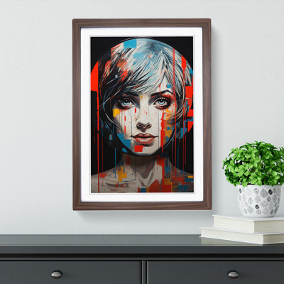 Vinyl Record Tachisme Art - Framed Print