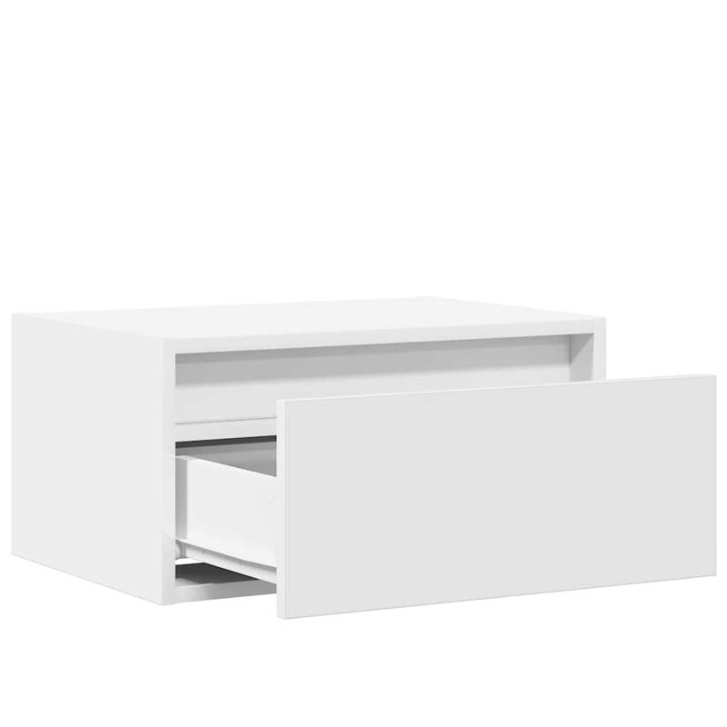Darshay 51cm W Manufactured Wood Bedside Table, White, 2