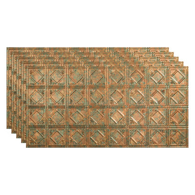 24.375'' L x 48.375'' W Textured Vinyl Glue Up Ceiling Tile
