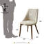 Chaise d'appoint rembourrée beige et noyer Willene (ensemble de 2)