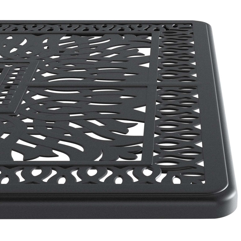 Texture 5-Piece Set Of Cast Aluminum Patio Furniture With  Cushions