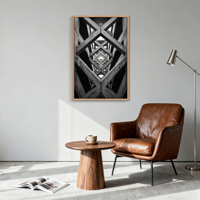"Geometric Structure", reproduction d'art sur toile, ensemble de 1, Toile tendue, H 24 po x l 16 po