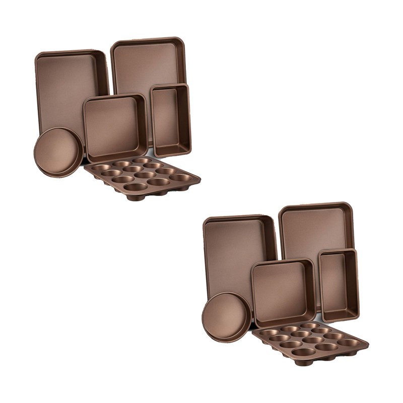 NutriChef 12 Piece Non-Stick Carbon Steel Bakeware Set