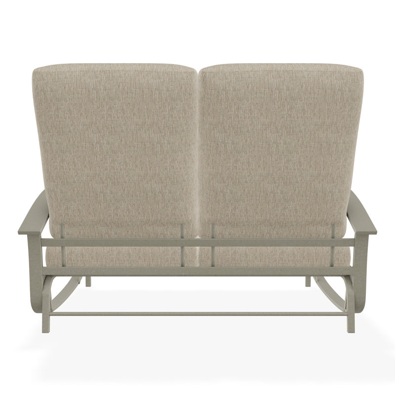 Belle Isle Outdoor Lounge Chair, Grasscloth Dune, Storm