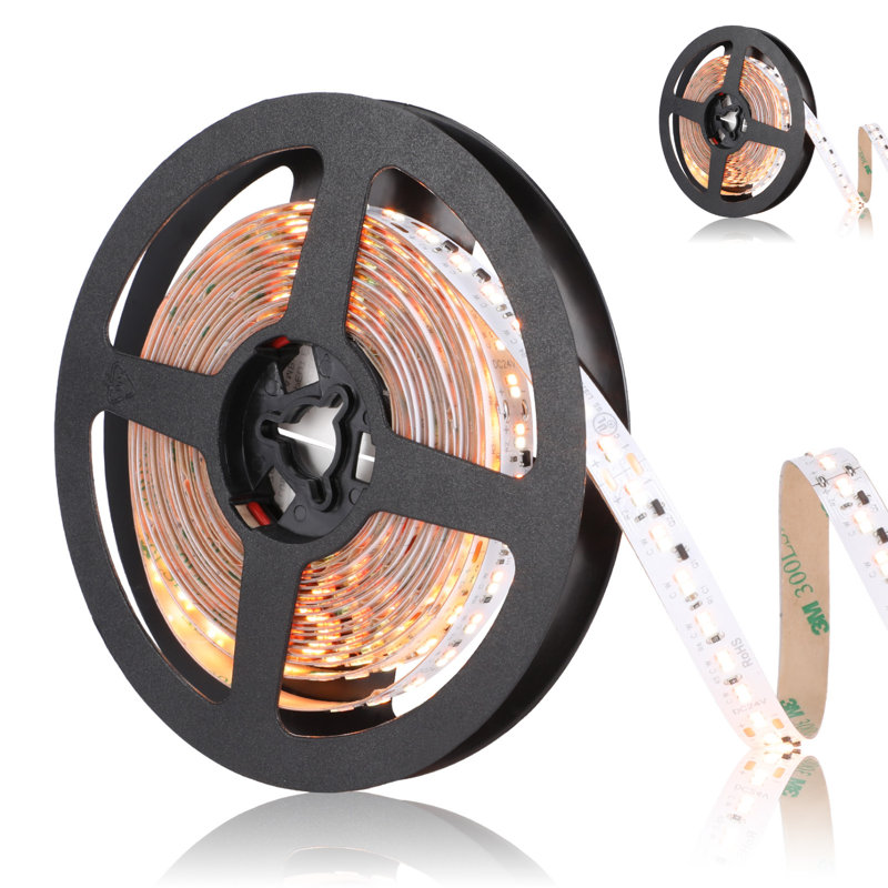 Ruban lumineux à DEL 16,4 pi 16 V à intensité variable, bande lumineuse à intensité variable de 3000 K à 1800 K, 4,7 W / F, homologué UL & Ce