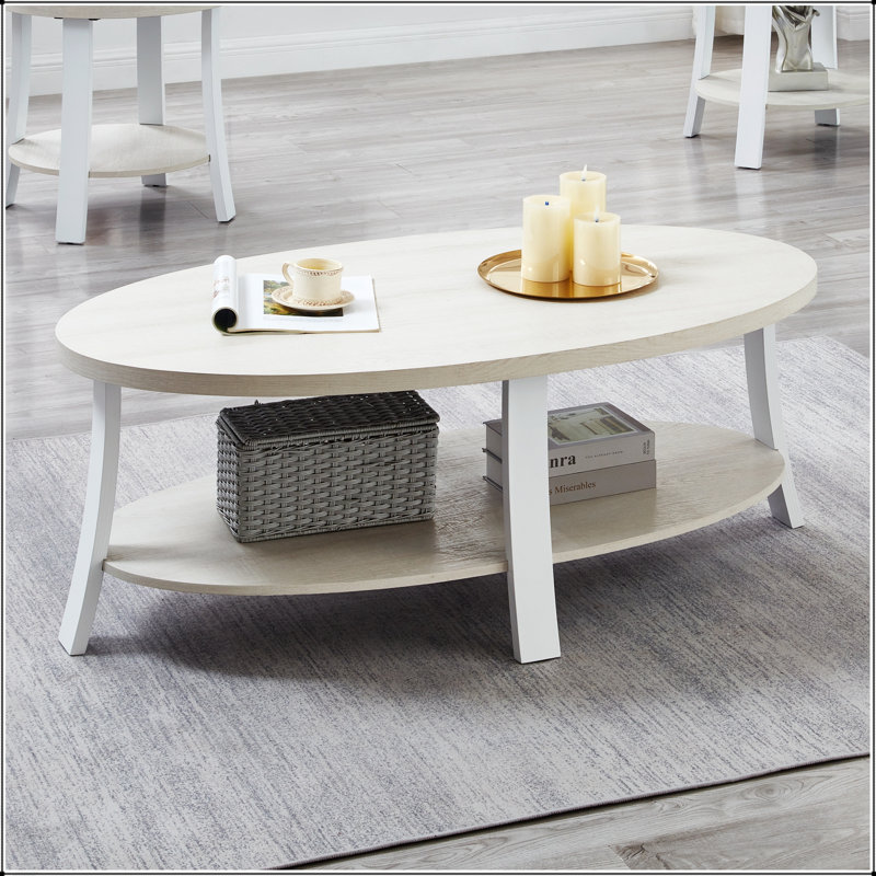 Table basse Anze, Blanc, Blanc