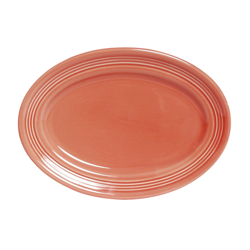 Tuxton Concentrix Ceramic Platter, Blush Pink