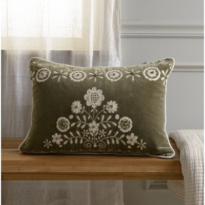 Cotton Velvet Throw Pillow