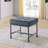 Rectangle Tufted Upholstered Fabric+Metal Ottoman