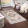 Machine Woven Blue/Brown/Grey Indoor Rug