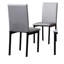 4 chaises de salle à manger avec cadre en métal, siège en similicuir gris