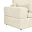 Canapé modulaire à 3 places en velours côtelé à grand accoudoirs avec 2 repose-pieds mobiles, revêtement, coussins décoratifs, assemblage sans outils ni complexité supplémentaires, accoudoirs modulaires, beige, conception classique, méthode simple et rapide