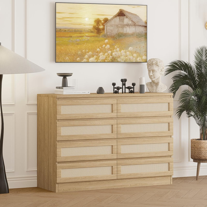 34.8cm W 8 - Drawer Chest of Drawers, Oak