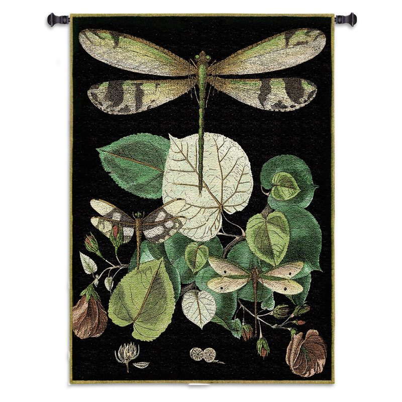 Tapisserie florale fantaisiste libellule II
