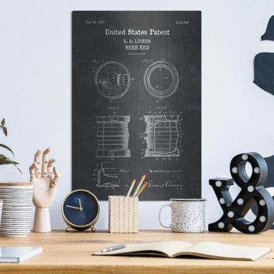 «Beer Keg Blueprint Vernis Tableau», par Patents