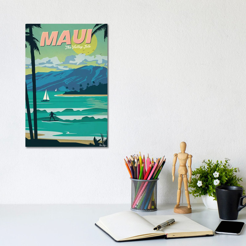 Maui - impression sur toile tendue, H 12 po x l 8 po x P 0,75 po