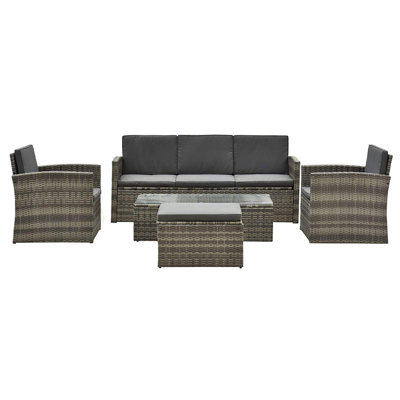 Aalijah 6 Seater Rattan Sofa Set