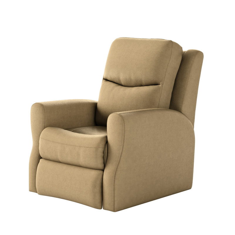 Fauteuil inclinable en cuir Fame, Havane clair, Bascule / pivotement
