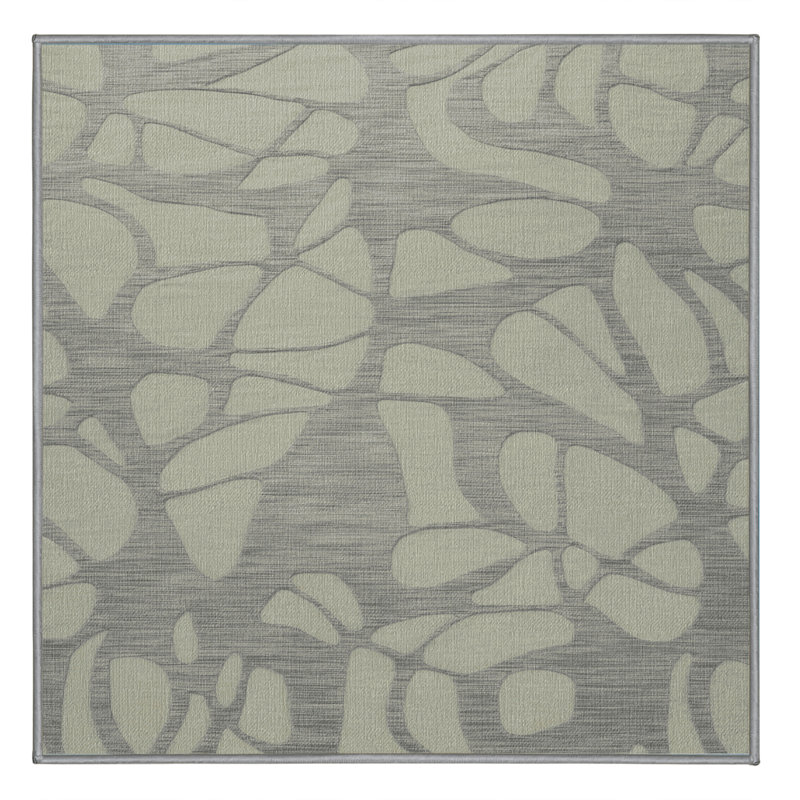 Tapis abstrait lavable à la machine, Carré 6 pi