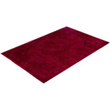 Overdyed One-of-a-Kind 4' 7" X 6' 10" Hand Knotted Area Rug