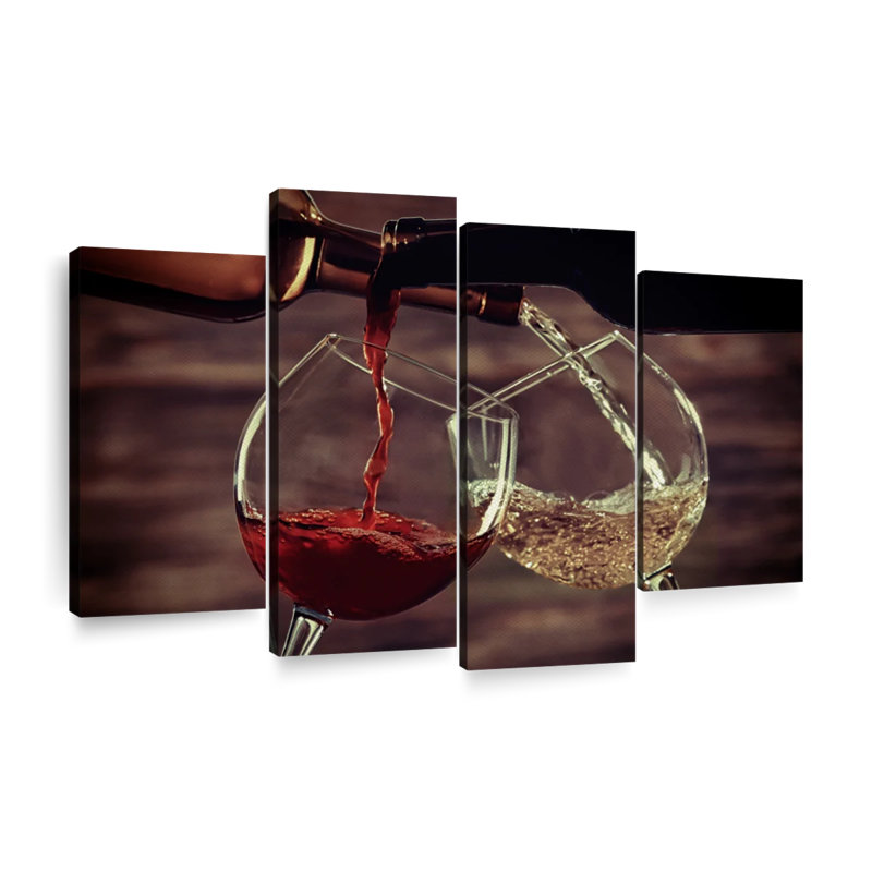 «Wine Party», reproduction d'art sur toile, H 48 po x l 75 po x P 1,25 po
