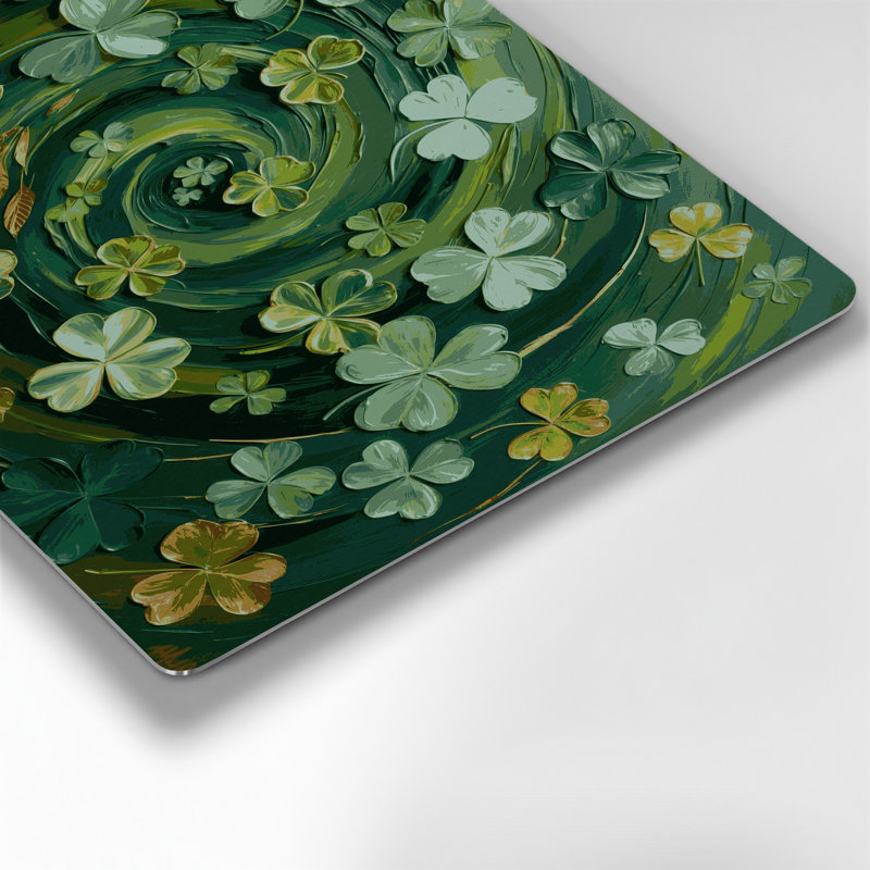 Art mural en métal Botanical Clover Green, H 20 po x l 24 po