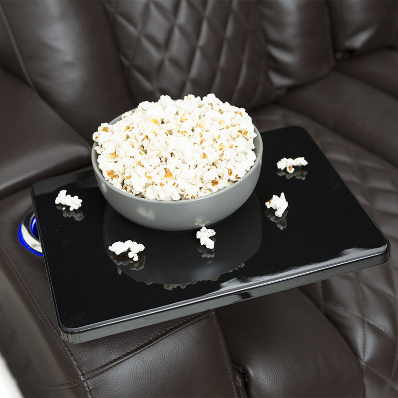 Causeuse de cinéma maison Asika, Cuir véritable brun