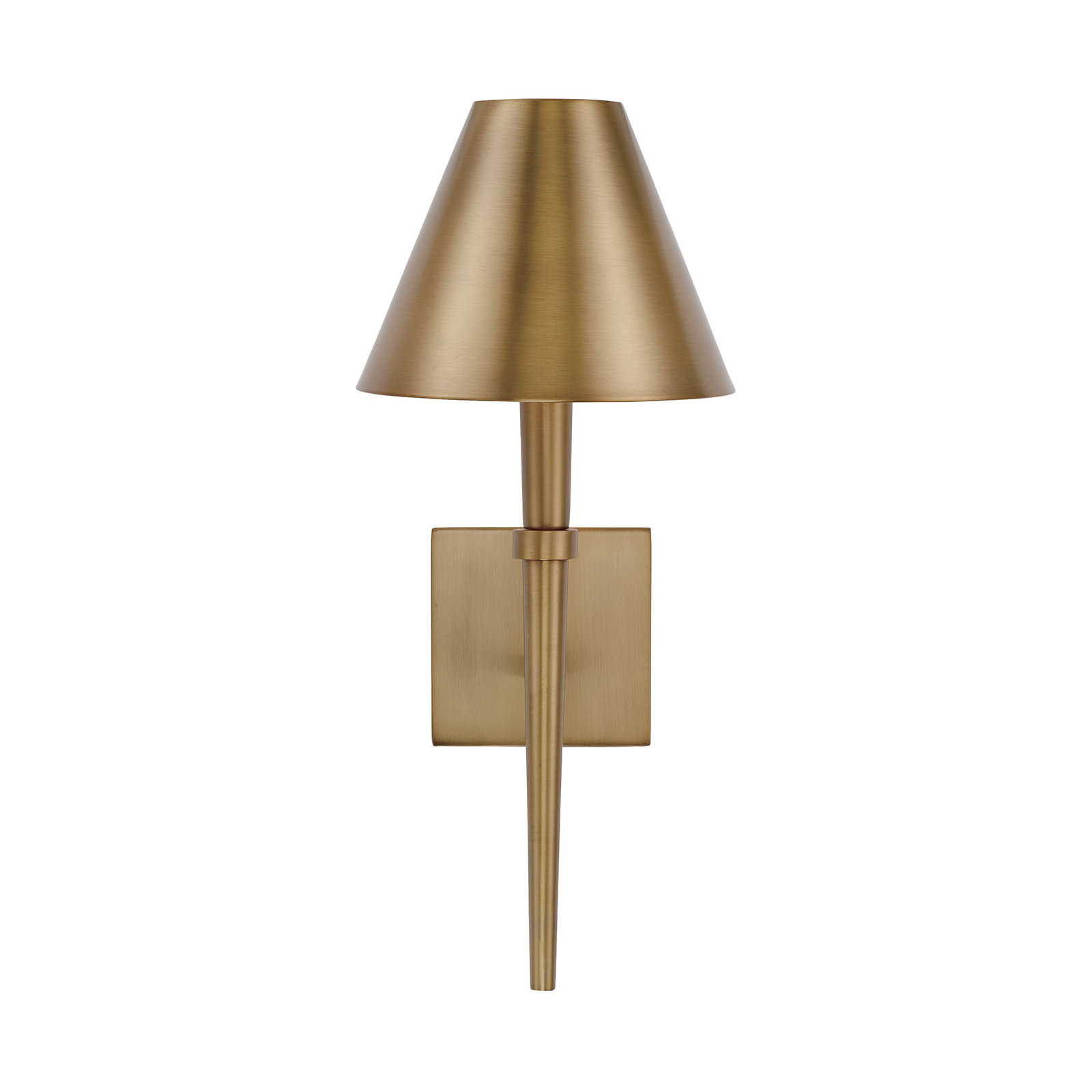 Edmont Single Light Dimmable Candle Wall Light, Aged Brass