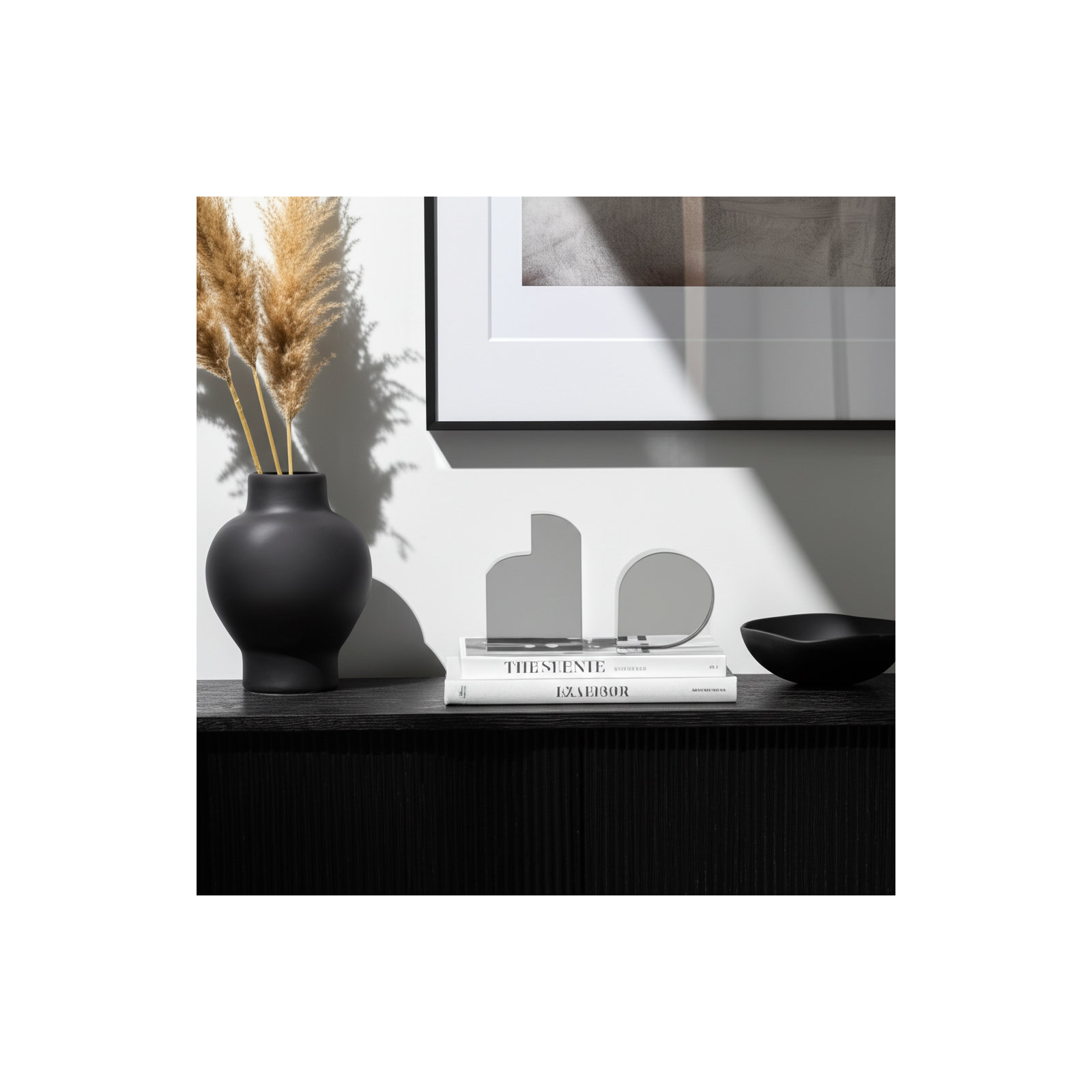 Glass, Set Of 2 6" Contemporary Bookends, Smoke, Novelty