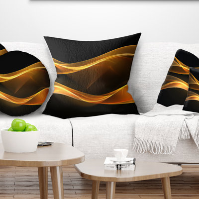 Straight Pink Waves - Abstract Printed Pillow