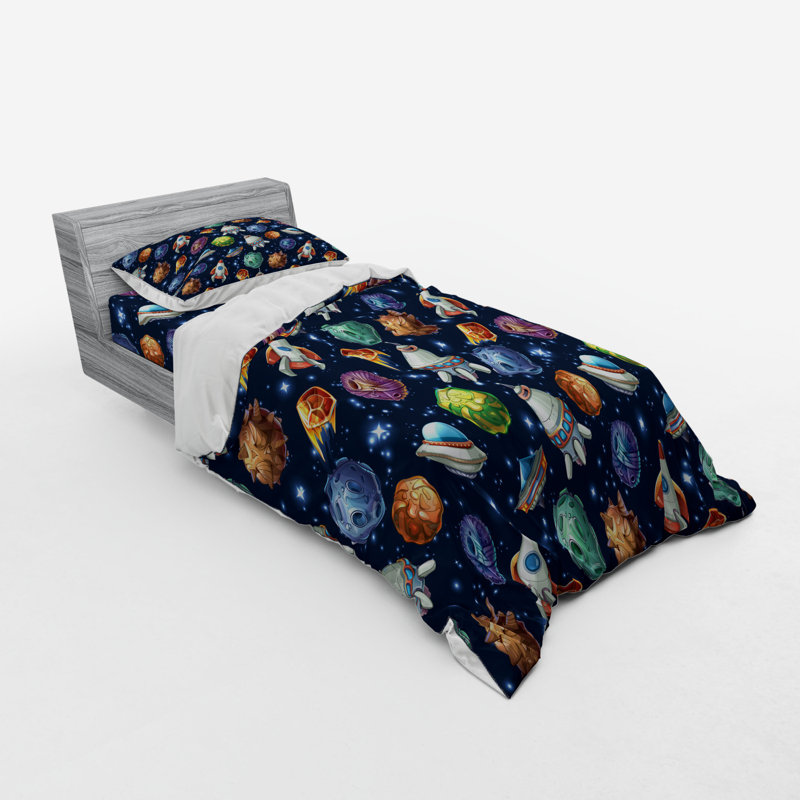 Ensemble de housse de couette space, Housse de couette simple + 6 pièces supplémentai