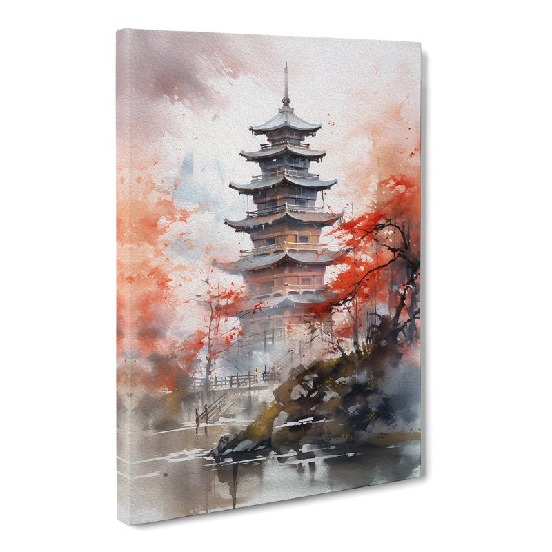 Pagoda Gestural No.3 - Wrapped Canvas, 76cm H x 50cm W x 3cm D