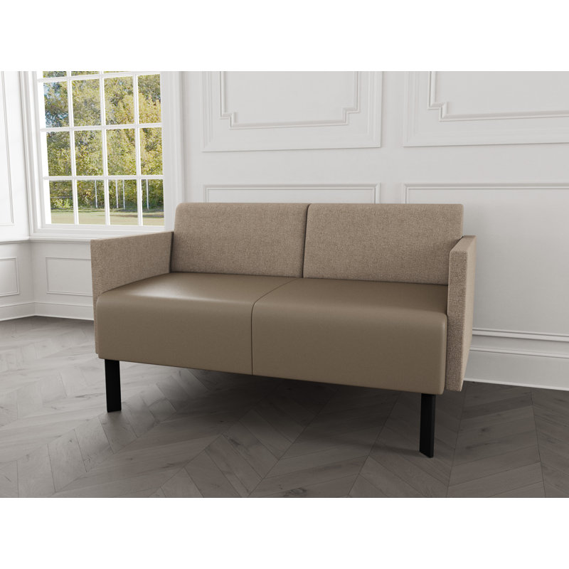 Causeuse de réception Luxe Lounge, Acier noir, Archétype limon \/ Modena Farro