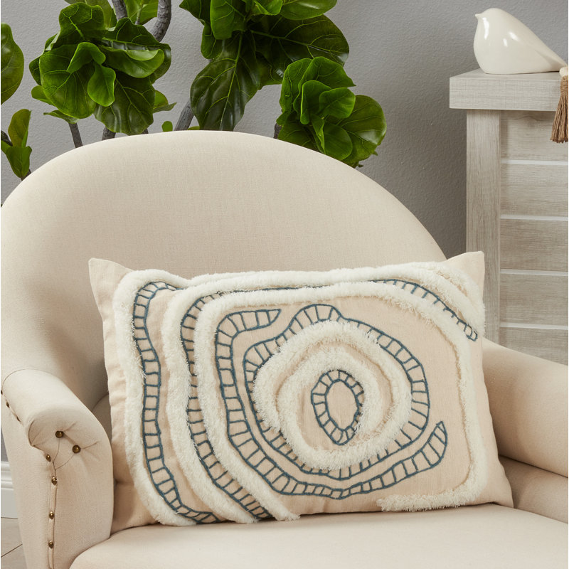 Topography Collection Cotton Throw Pillow, Polyester/Polyfill