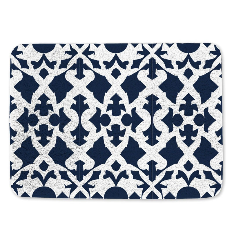 Darlyene Microfiber / Microsuede Non-Slip Bath Mat, 21"W x 34"L