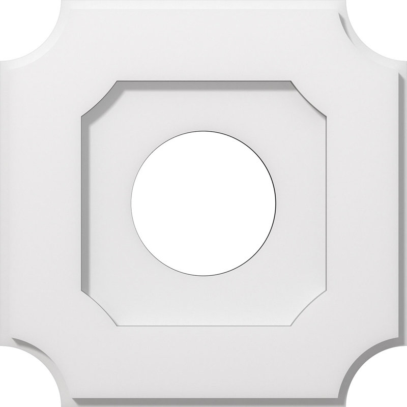 Médaillon de plafond contemporain 14 po x P 5 po x P 8 1/4 po x P 1 po Locke, H 1 po x l 14 po x P 14 po