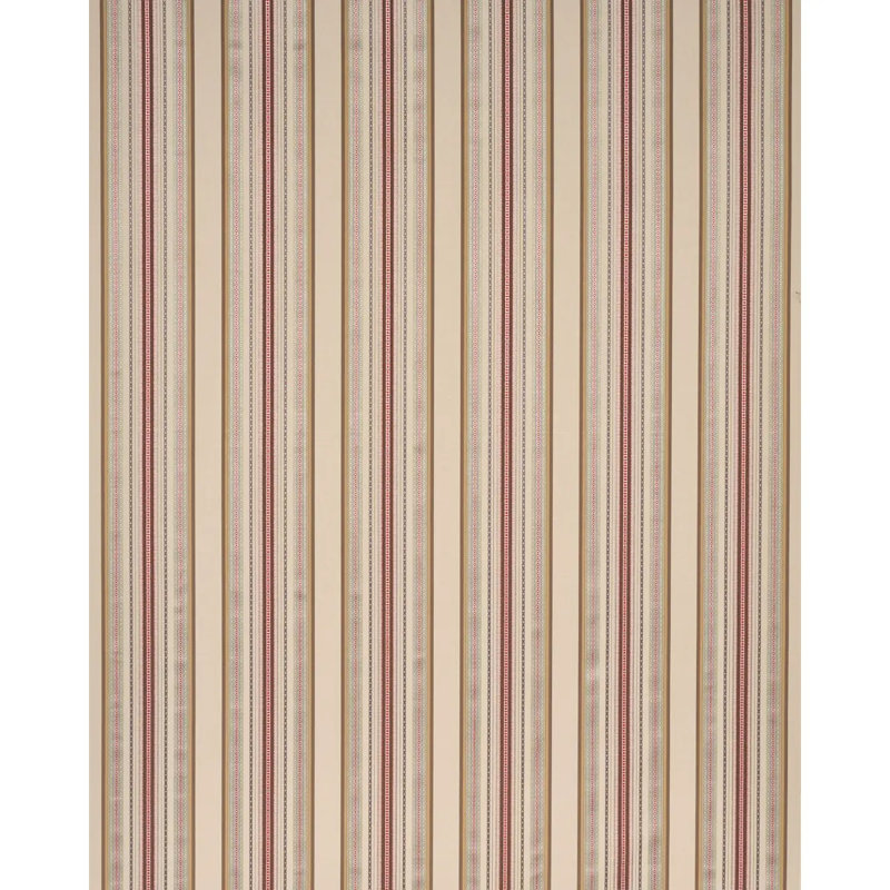 Wellington Stripe Fabric, White/Beige