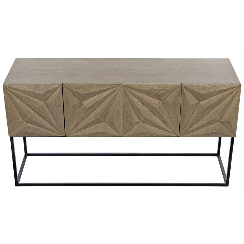 Zurich 60'' W Solid Wood Console Table, Bleached Walnut