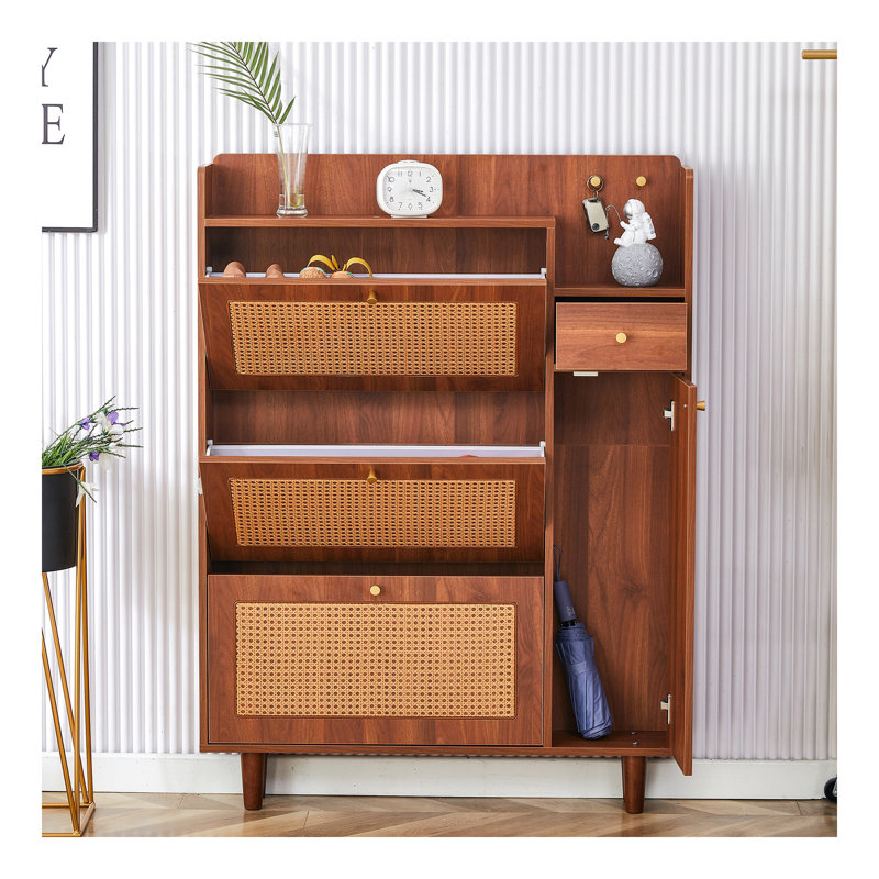 The modern minimalist MDF shoe cabinet, suitable for a variety of styles including Nordic, Japanese, and industrial