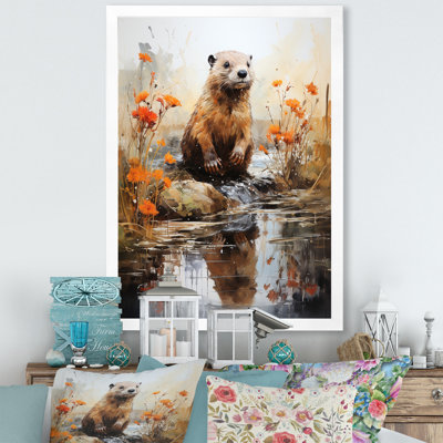 Beavers Pond Reflections Florals II - Beaver, art mural