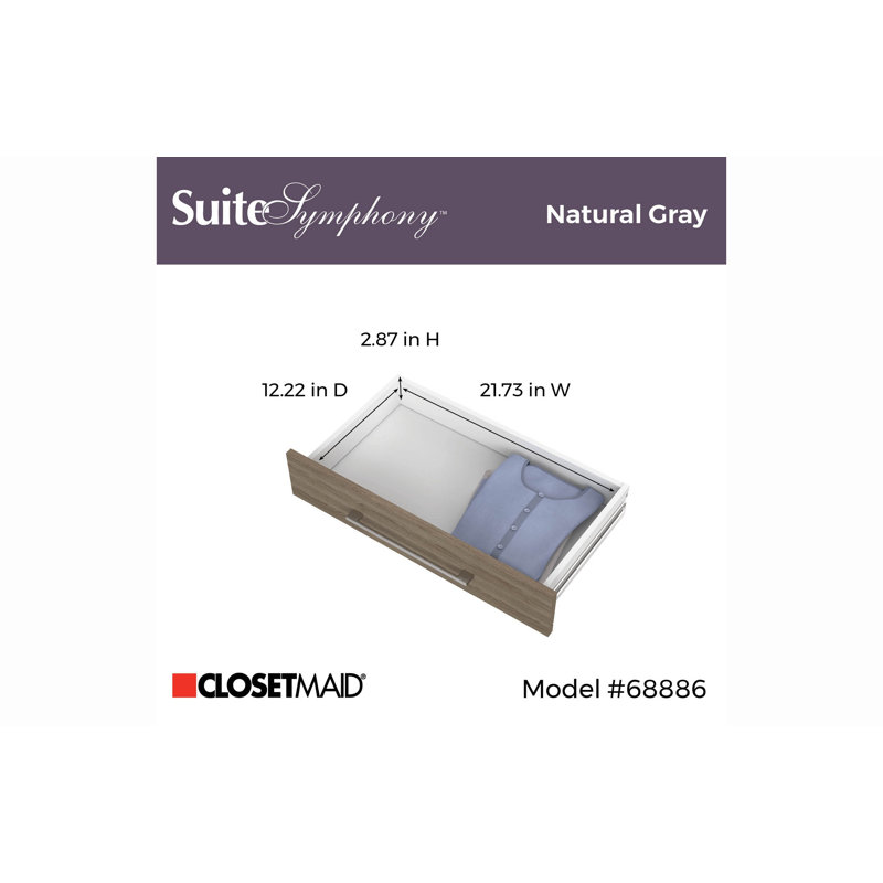 Suitesymphony Base Unit With 4 Modern Drawers, Gray