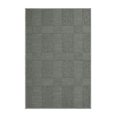 Tapis botanique brun lavable à la machine
