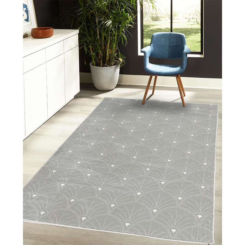 Tapis décoratif Kellene Art Deco, Tapis de couloir 2 pi x 5 pi