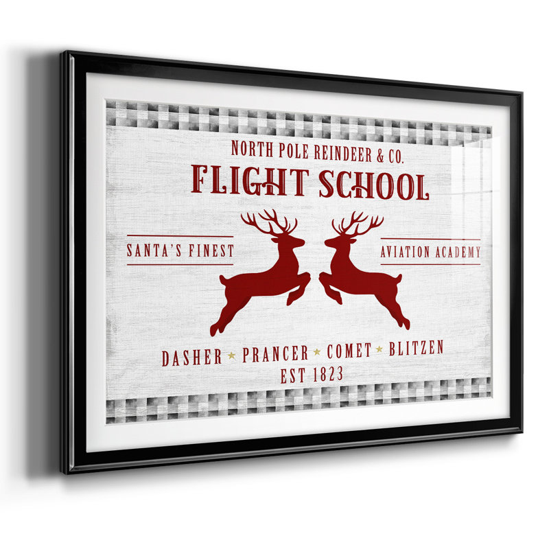 " Flight School ", Black, 30" H x 44 W x 1.5 D