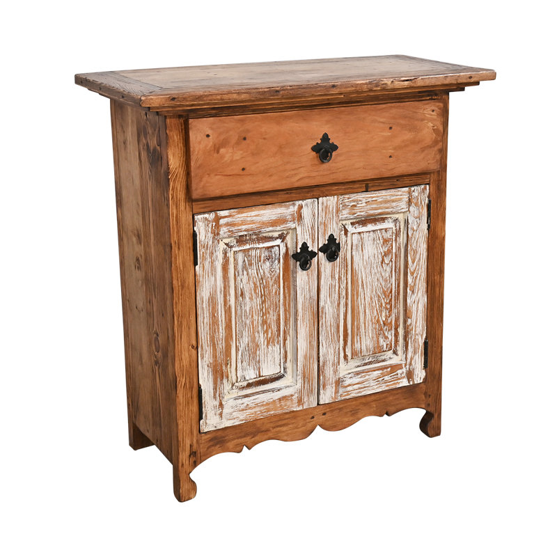 Armoire utilitaire Corral blanchie, Brun / Blanc