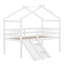 Lit simple mezzanine bas avec glissade, échelle, barrières de sécurité-106752979