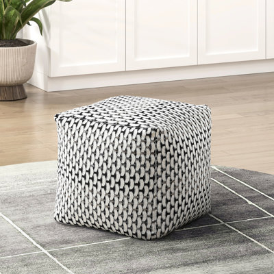 Pouf carré moderne en tissu, repose-pieds, antidérapant, capacité de 136 kg, multicolore, 40 x 40 x 40 cm, tissu antidérapant, poids en pouces